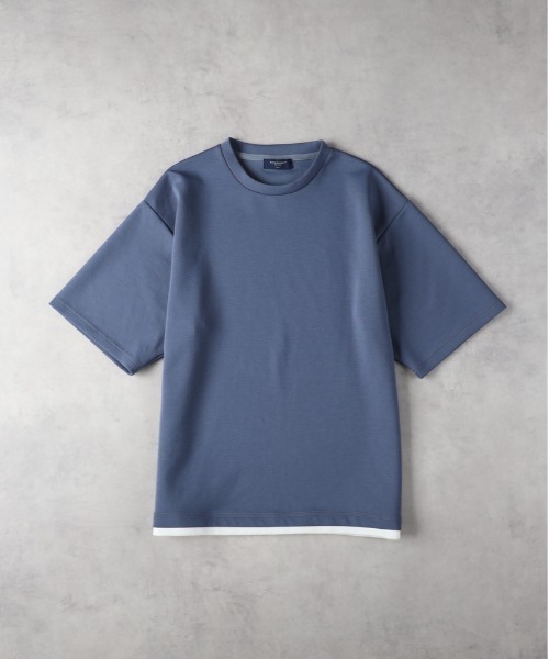 BACK NUMBER(バックナンバー)の「BACK NUMBER(バックナンバー)【メンズ】裾フェイクレイヤードTシャツ(Tシャツ/カットソー・メンズ・ベージュ/ブルー/ブラック・M/XL/L)」の4枚目の写真