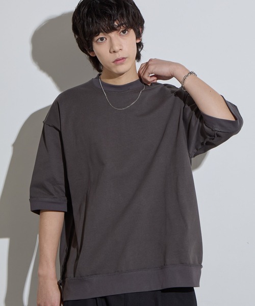 SLICK(スリック)の「【SLICK/スリック】Heavy Weight Cut Off Ribed T-shirt / ヘビーウェイトカットオフTシャツ/オーバーサイズ シルエット / ヘビーウェイト(Tシャツ/カットソー・メンズ・スミクロ/ブラック/ヘザーグレー・1/2/3)」の20枚目の写真