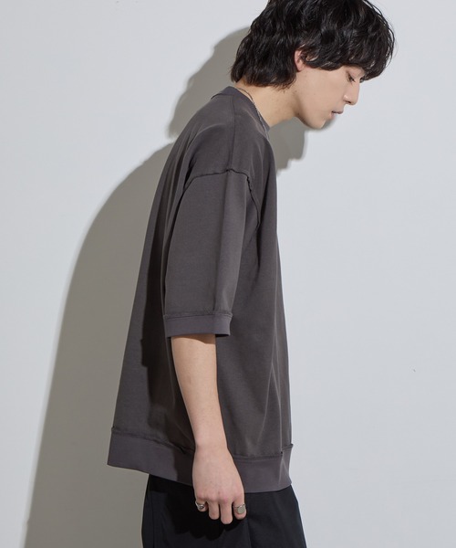 SLICK(スリック)の「【SLICK/スリック】Heavy Weight Cut Off Ribed T-shirt / ヘビーウェイトカットオフTシャツ/オーバーサイズ シルエット / ヘビーウェイト(Tシャツ/カットソー・メンズ・スミクロ/ブラック/ヘザーグレー・1/2/3)」の22枚目の写真