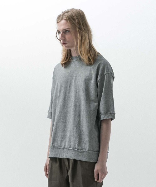 SLICK(スリック)の「【SLICK/スリック】Heavy Weight Cut Off Ribed T-shirt / ヘビーウェイトカットオフTシャツ/オーバーサイズ シルエット / ヘビーウェイト(Tシャツ/カットソー・メンズ・スミクロ/ブラック/ヘザーグレー・1/2/3)」の18枚目の写真