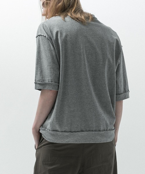SLICK(スリック)の「【SLICK/スリック】Heavy Weight Cut Off Ribed T-shirt / ヘビーウェイトカットオフTシャツ/オーバーサイズ シルエット / ヘビーウェイト(Tシャツ/カットソー・メンズ・スミクロ/ブラック/ヘザーグレー・1/2/3)」の15枚目の写真