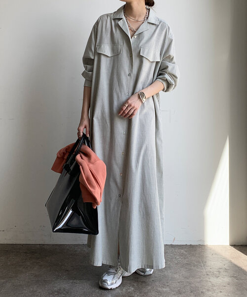 【関税無】PATOU パトゥ ストライプシャツドレス Patou ミニシャツドレス | ブルー | FARFETCH JP
