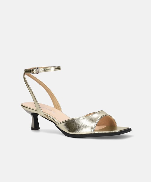 MAMIAN（マミアン）の「スクエアトゥ ストラップサンダル (5.0cmヒール)（サンダル・レディース・ブラック/グレイッシュベージュ/ホワイトゴールド・L/M/S/LL）」の13枚目の写真