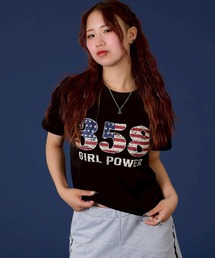 専用です。ブルーガール　薔薇とレオパード柄のカットソー レオパード柄 ジャージー スカート (WOMENS) | new balance golf