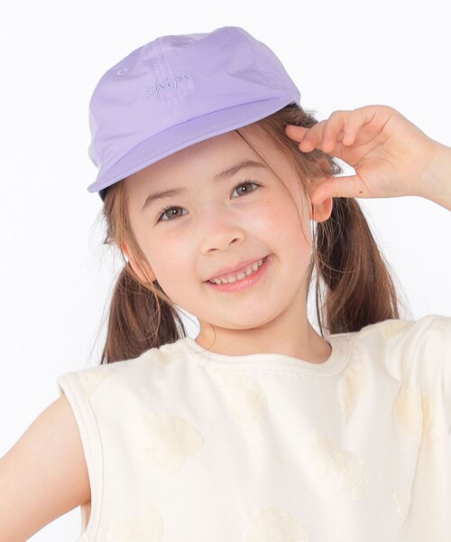 SHIPS（シップス）の「SHIPS KIDS:バッグコード ロゴ キャップ（キャップ・キッズ・ダークラベンダー/ライム/オレンジ系/ネイビー・32/33）」の4枚目の写真