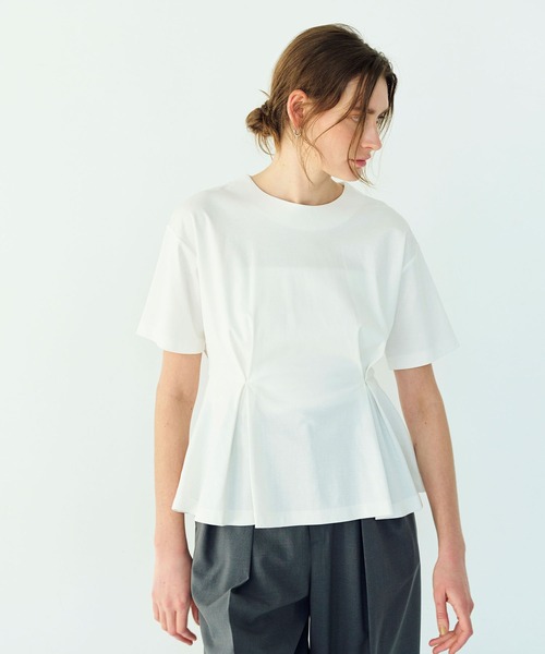 N.O.R.C(ノーク)の「タックシルエットトップス【マルチファンクション】(Tシャツ/カットソー・レディース・ブラック/オフホワイト/チャコール・フリー)」の4枚目の写真