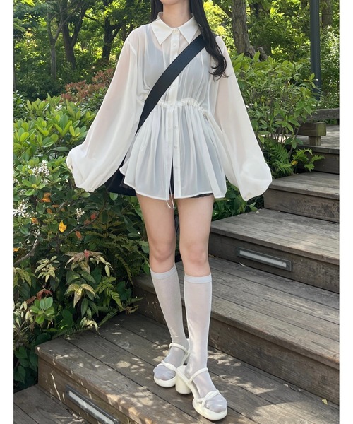 mellowneon（メロウネオン）の「クロスストラップミュールサンダル（サンダル・レディース・アイボリー/ブラック・SMALL/MEDIUM/LARGE）」の20枚目の写真