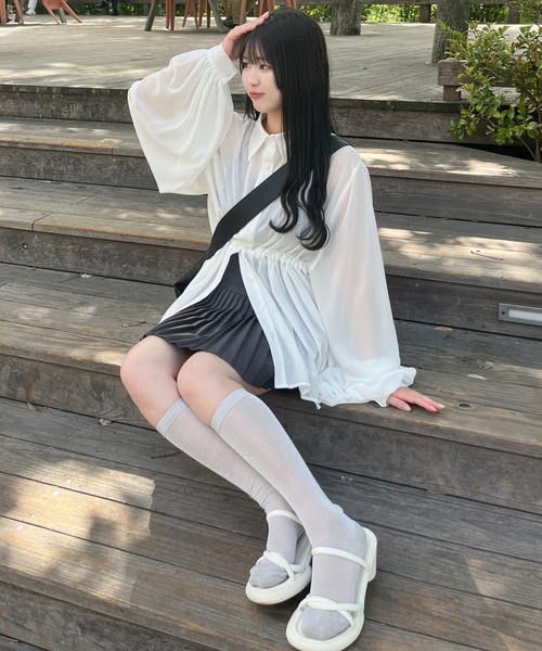 mellowneon（メロウネオン）の「クロスストラップミュールサンダル（サンダル・レディース・アイボリー/ブラック・SMALL/MEDIUM/LARGE）」の21枚目の写真