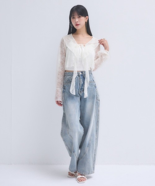 mellowneon（メロウネオン）の「クロスストラップミュールサンダル（サンダル・レディース・アイボリー/ブラック・SMALL/MEDIUM/LARGE）」の15枚目の写真