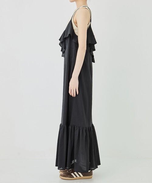 PUBLIC TOKYO(パブリックトウキョウ)の「ラッフルキャミワンピ(ワンピース・レディース・グリーン/ブラック・FREE)」の7枚目の写真