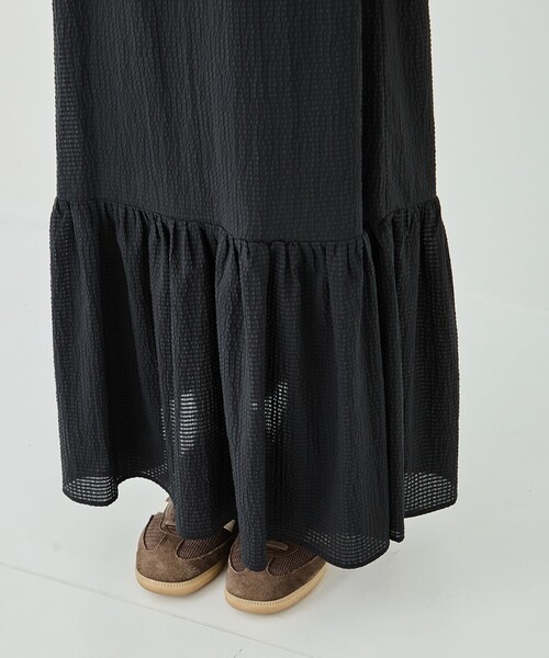 PUBLIC TOKYO(パブリックトウキョウ)の「ラッフルキャミワンピ(ワンピース・レディース・グリーン/ブラック・FREE)」の11枚目の写真