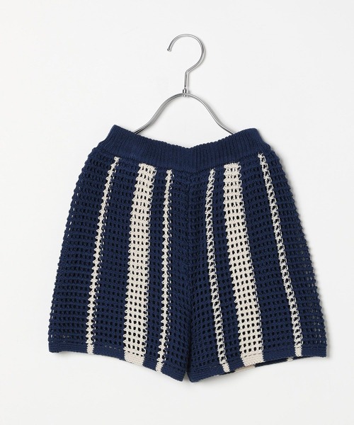 LEPSIM（レプシィム）の「【KIDS】配色ラインニットショートパンツ　451660（その他パンツ・キッズ・アイボリー/ネイビー・140/120）」の9枚目の写真