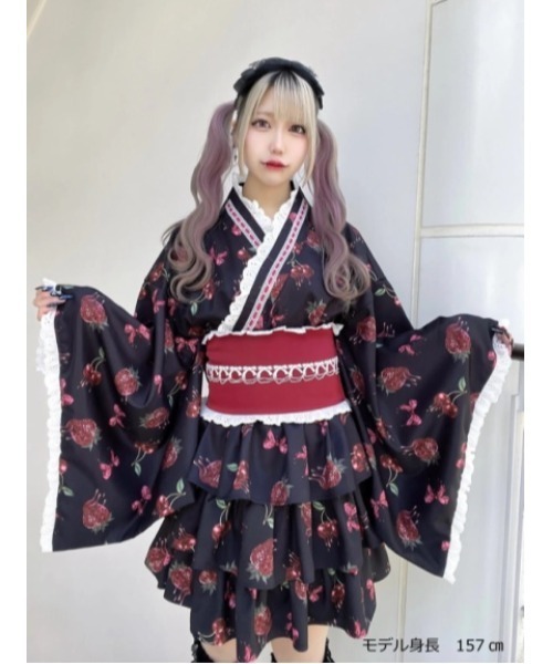 Jamie エーエヌケー melt strawberry 浴衣ワンピース 赤 Jamie エーエヌケー（ジェイミーエーエヌケー）の「MELT STRAWBERRY