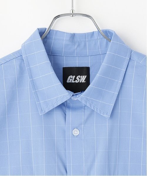 GLAZOS（グラソス）の「【大人向けサイズあり】【FORGETNEVER】チェック半袖シャツ_GLSW（シャツ/ブラウス・キッズ・ブルー/ブラック/ホワイト・LL/S/M/L）」の5枚目の写真