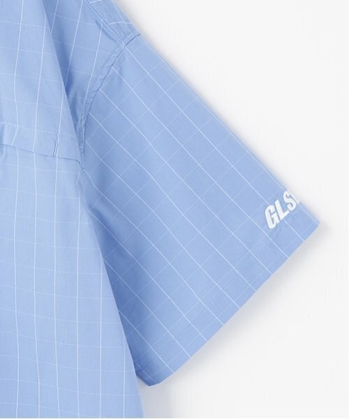 GLAZOS（グラソス）の「【大人向けサイズあり】【FORGETNEVER】チェック半袖シャツ_GLSW（シャツ/ブラウス・キッズ・ブルー/ブラック/ホワイト・LL/S/M/L）」の8枚目の写真