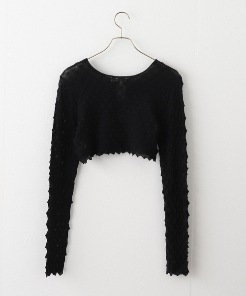 open sesame club(オープンセサミクラブ) 黒 半袖カーディガン