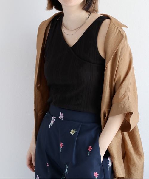 cepo（セポ）の「〈前後2way〉アシメネックタンクトップ（タンクトップ・レディース・オフホワイト/ブラック/ライム・M）」の11枚目の写真