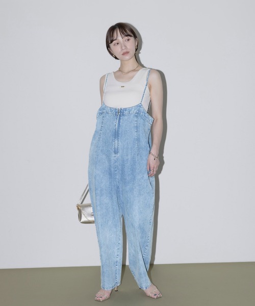 フロントジップ テンセルデニムサロペット Eimee Law│Eimee Law