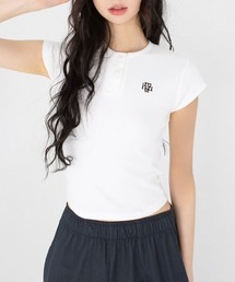 muahmuah([A[A)A'GEM/9 × .kom wmuah muah/[A[AxSLIM FIT REGULAR BUTTON HALF T-SHIRT/XM[{^TVc(TVc/Jbg\[)