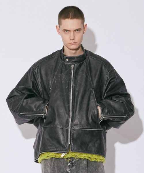 ジャケット・アウター beautiful people double-end double-end stone wash leather jacket – beautiful people