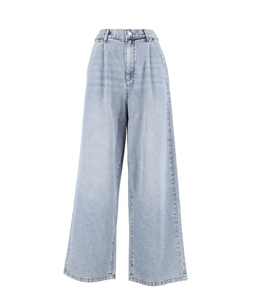 coca（coca）（コカ）の「タックデニムパンツ（デニムパンツ・レディース・ホワイト/ライトブルー/ブルー・S/M/L）」の13枚目の写真