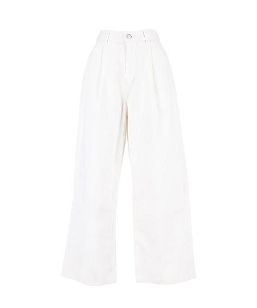 coca（coca）（コカ）の「タックデニムパンツ（デニムパンツ・レディース・ホワイト/ライトブルー/ブルー・S/M/L）」の12枚目の写真