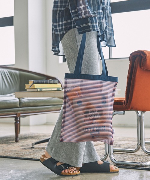 MILLER（ミラー）の「【Robert P. Miller / ロバート・ピー・ミラー】メッシュ ボーダー柄 トートバッグ（トートバッグ・レディース・イエロー/オレンジ/レッド/グリーン・FREE）」の17枚目の写真