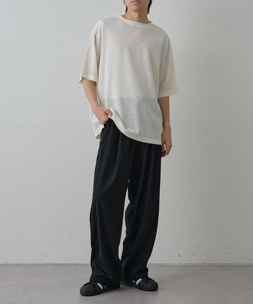 COLONY 2139（コロニートゥーワンスリーナイン）の「ドレープリネンイージースラックス（スラックス・メンズ・ブラック/ベージュ・LARGE/MEDIUM）」の6枚目の写真