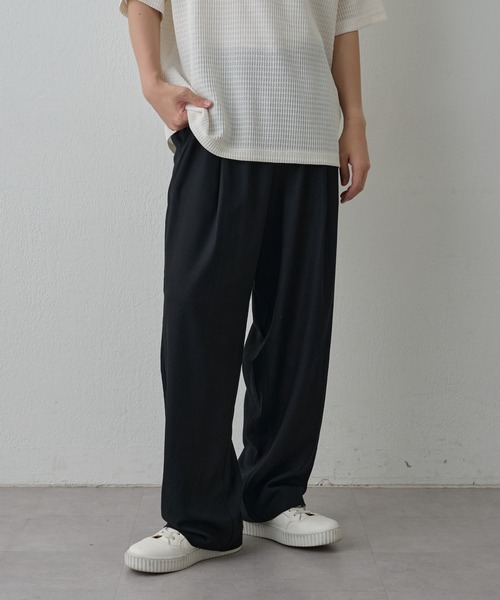 COLONY 2139（コロニートゥーワンスリーナイン）の「ドレープリネンイージースラックス（スラックス・メンズ・ブラック/ベージュ・LARGE/MEDIUM）」の14枚目の写真