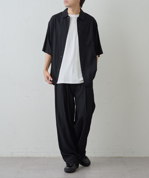 ※2 COLONY CLOTHING リネンイージースラックス ブラック 日本製 2 COLONY CLOTHING リネンイージースラックス ブラック 日本製