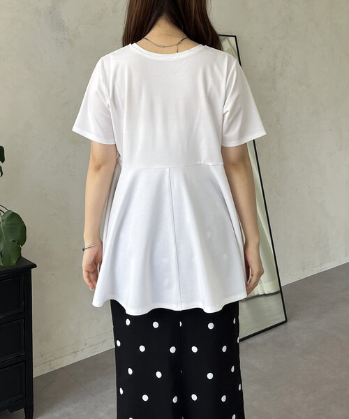 tシャツ パールフリルペプラムTシャツ レディース prose verse tシャツ パールフリルペプラムTシャツ レディース