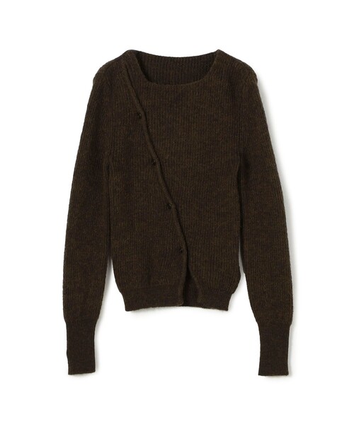 JACQUEMUS(ジャックムス)の「JACQUEMUS LA MAILLE PAU アシンメトリーニット(ニット/セーター・レディース・ライトベージュ/ダークブラウン・34)」の2枚目の写真