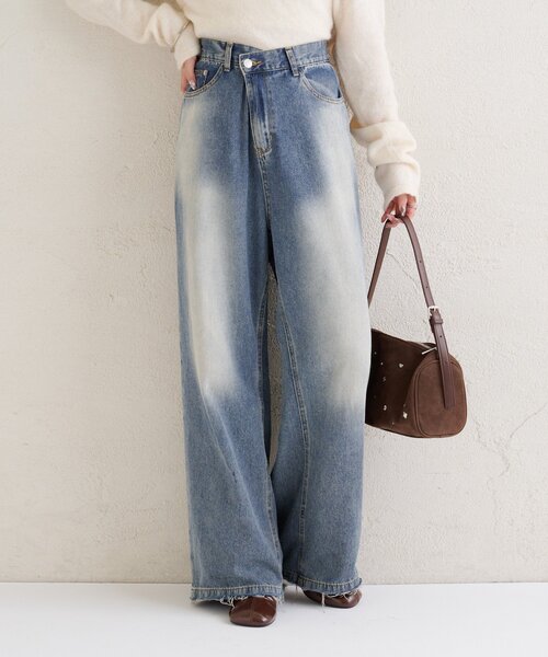 セール】カットオフオーバーダイデニム（デニムパンツ）｜mystic