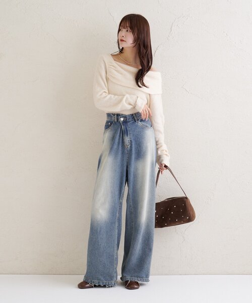 セール】カットオフオーバーダイデニム（デニムパンツ）｜mystic