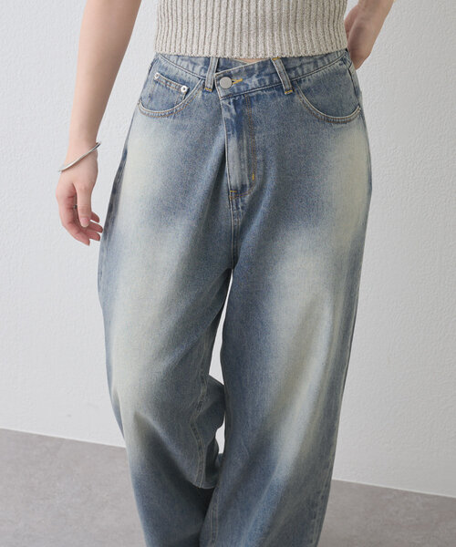 セール】カットオフオーバーダイデニム（デニムパンツ）｜mystic