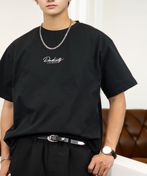 接触冷感 ストレッチ Tシャツ半袖 刺繍 ワンポイント