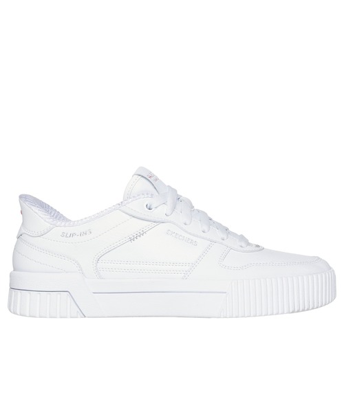SKECHERS(スケッチャーズ)の「SKECHERS HANDS FREE SLIP-INS JADE-PUT IT IN NEUTRAL / スケッチャーズ ハンズフリースリップインズジェイド-プット イットイン ニュートラル(スニーカー・レディース・ホワイト/ブラック×ホワイト・25cm/24.5cm/24cm/23.5cm/23cm/22.5cm)」の4枚目の写真
