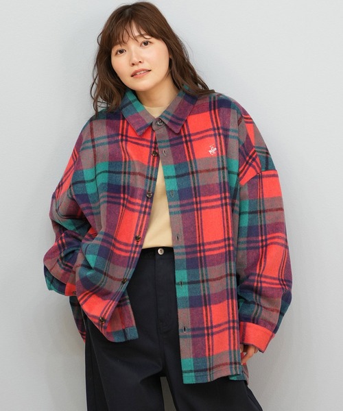 BEVERLY HILLS POLO CLUBシャギーチェックシャツ　レッド LEPSIM｜【BEVERLY HILLS POLO CLUB】シャギーチェックシャツ