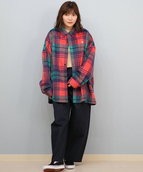 BEVERLY HILLS POLO CLUBシャギーチェックシャツ　レッド LEPSIM｜【BEVERLY HILLS POLO CLUB】シャギーチェックシャツ