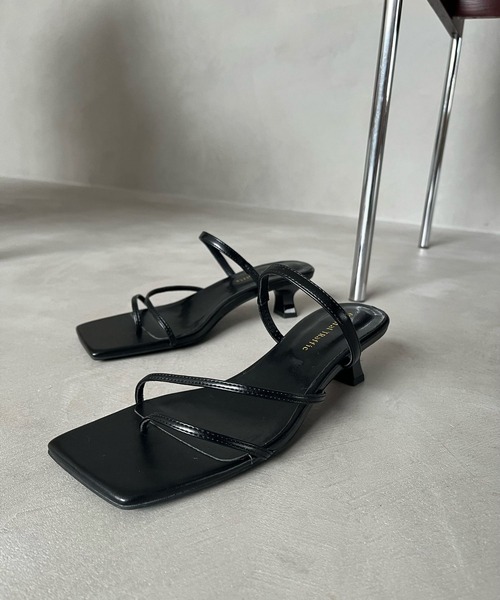 yellowブラック/ホワイト ストライプ ミュール SLY | LACE UP ミュール (サンダル ) |SHEL'TTER WEBSTORE