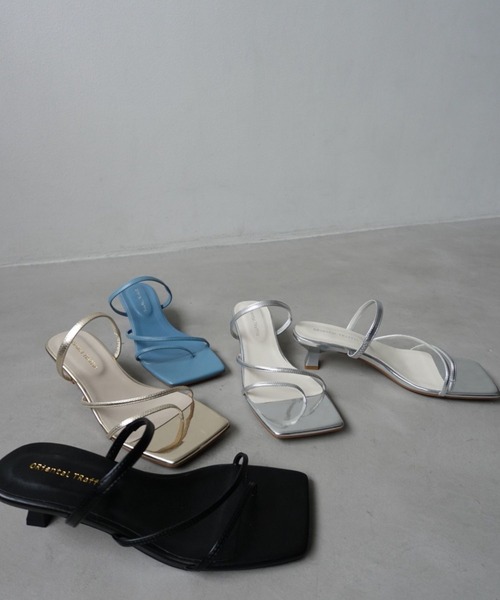 yellowブラック/ホワイト ストライプ ミュール SLY | LACE UP ミュール (サンダル ) |SHEL'TTER WEBSTORE