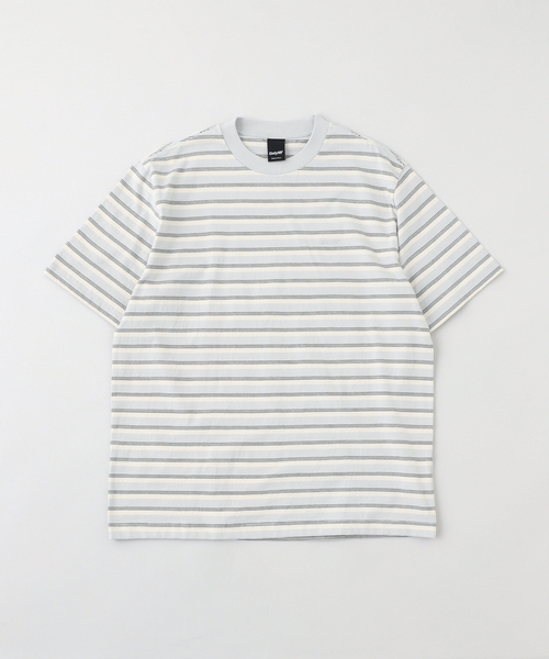 ONLY NY（オンリーニューヨーク）の「ONLY NY / オンリーニューヨーク Stripe T-Shirt（Tシャツ/カットソー・メンズ・チャコールグレー/ネイビー・MEDIUM/LARGE）」の2枚目の写真