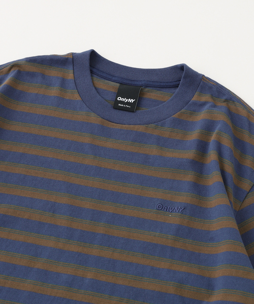 ONLY NY（オンリーニューヨーク）の「ONLY NY / オンリーニューヨーク Stripe T-Shirt（Tシャツ/カットソー・メンズ・チャコールグレー/ネイビー・MEDIUM/LARGE）」の4枚目の写真