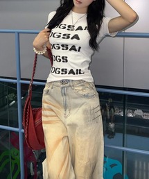 【 MEMECLE / メメクル 】レタリング プリントロゴTシャツ