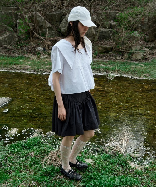 ROCKFISH WEATHERWEAR（ロックフィッシュウェザーウェア）の「[X MINJUKIM] BLISS RUFFLE SNEAKERS（バレエシューズ・レディース・ブラック/シルバー/アイボリー・24.5cm/24.0cm/23.5cm/23.0cm/25.0cm）」の15枚目の写真