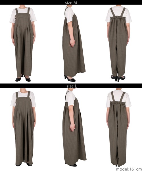 coca(coca)(コカ)の「リネンライクワイドサロペット(サロペット/オーバーオール・レディース・ブラウン/アイボリー・L/M)」の16枚目の写真