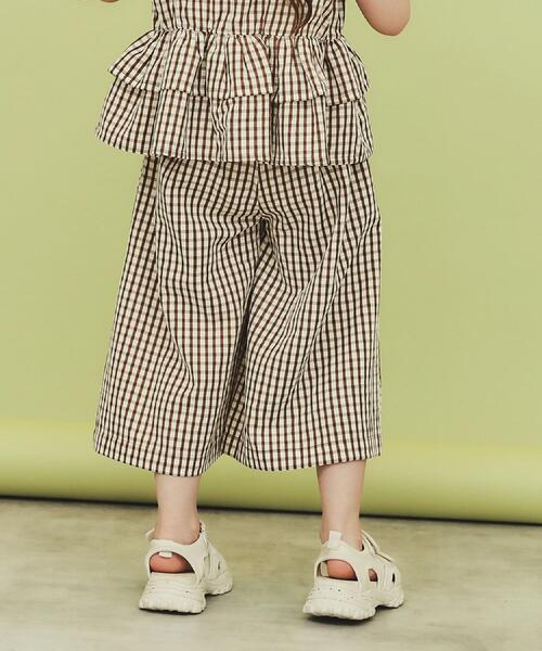 THE SHOP TK （ザ ショップ ティーケー ）の「【110-150】ギンガムチェック柄パンツ/セットアップ可・洗濯機OK（その他パンツ・キッズ・ブラック系1/キャメル・11/12/13/14/15 ）」の6枚目の写真