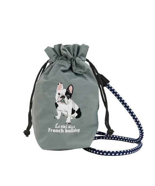 salle de bal（サルデバル）の「【 polka polka / ポルカポルカ 】 アニマル刺繍コードショルダーバッグ　SDI（ショルダーバッグ・レディース・ブラック/ブルー/グレー/ベージュ/ネイビー/グリーン・FREE）」の2枚目の写真