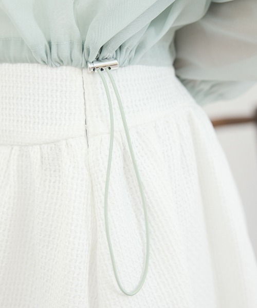 REDYAZEL（レディアゼル）の「フロントポケットシアージャケット（ノーカラージャケット・レディース・ブラック/オフホワイト/ベージュ/ミント・FREE）」の16枚目の写真