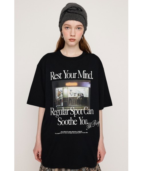 tシャツ PHOTO LOGO 2SIZE T/SH フォト ロゴ ツーサイズ ティーシャツ 半袖 夏服 レディース PHOTO LOGO 2SIZE T/SH フォト ロゴ ツーサイズ ティーシャツ